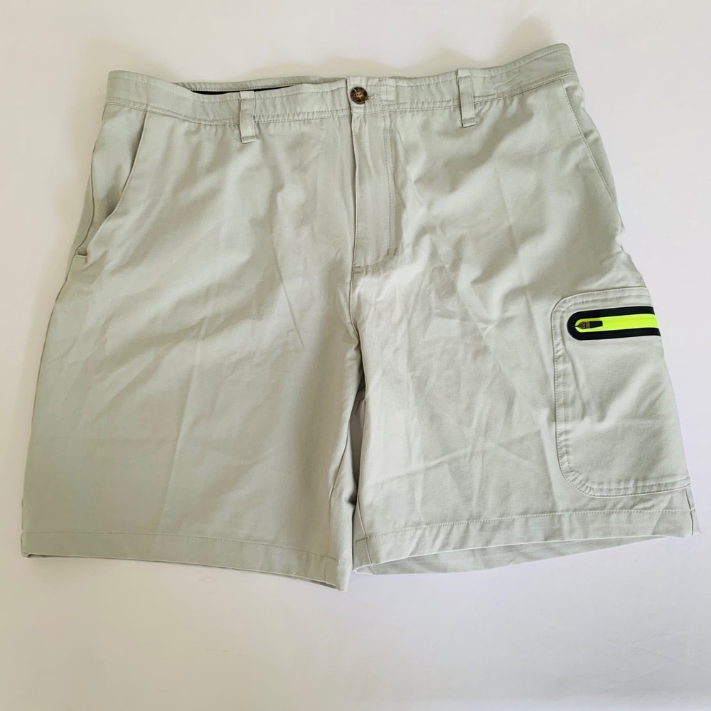 Loco Skailz Fishing Shorts Men 40 Gray Performance Stretch Cargo Utility Water‎